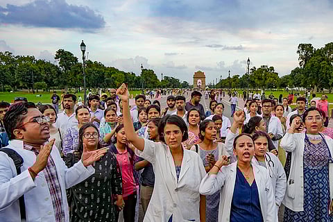 Doctors protest in Delhi